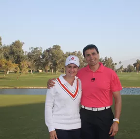 Charles Kallassy with Lorena Ochoa at Kraft Nabisco LPGA