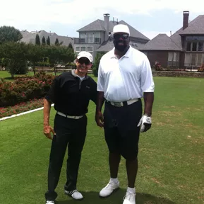 Charles Exhibition with NFL's Too Tall Jones