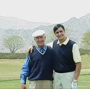Charles Kallassy with teacher and author Eddie Merrins