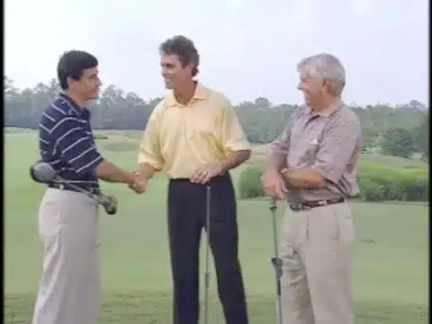 Charles Kallassy on set with Ian Baker-Finch and John Elliott