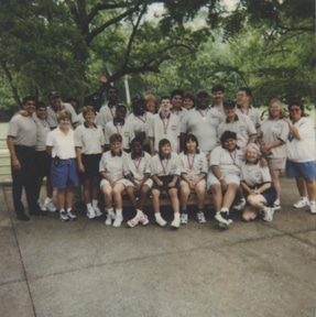 Charles Kallassy with his Special Olympics golf team