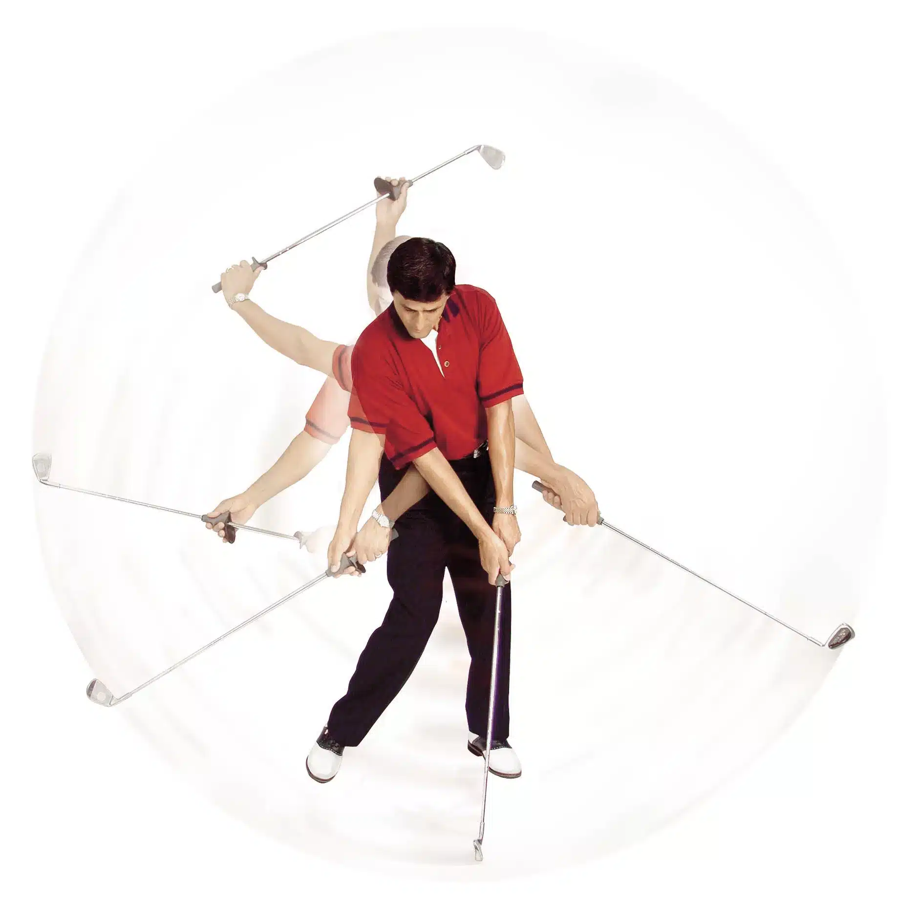 A strobe sequence of Charles Kallassy demonstrating Swing Magic