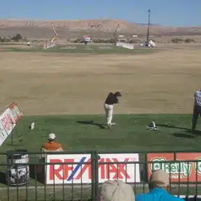 Charles Kallassy following through at the 2007 Senior World Long Drive Championships