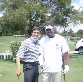 Charles Kallassy teaching wounded veterans alongside the Hank Haney staff